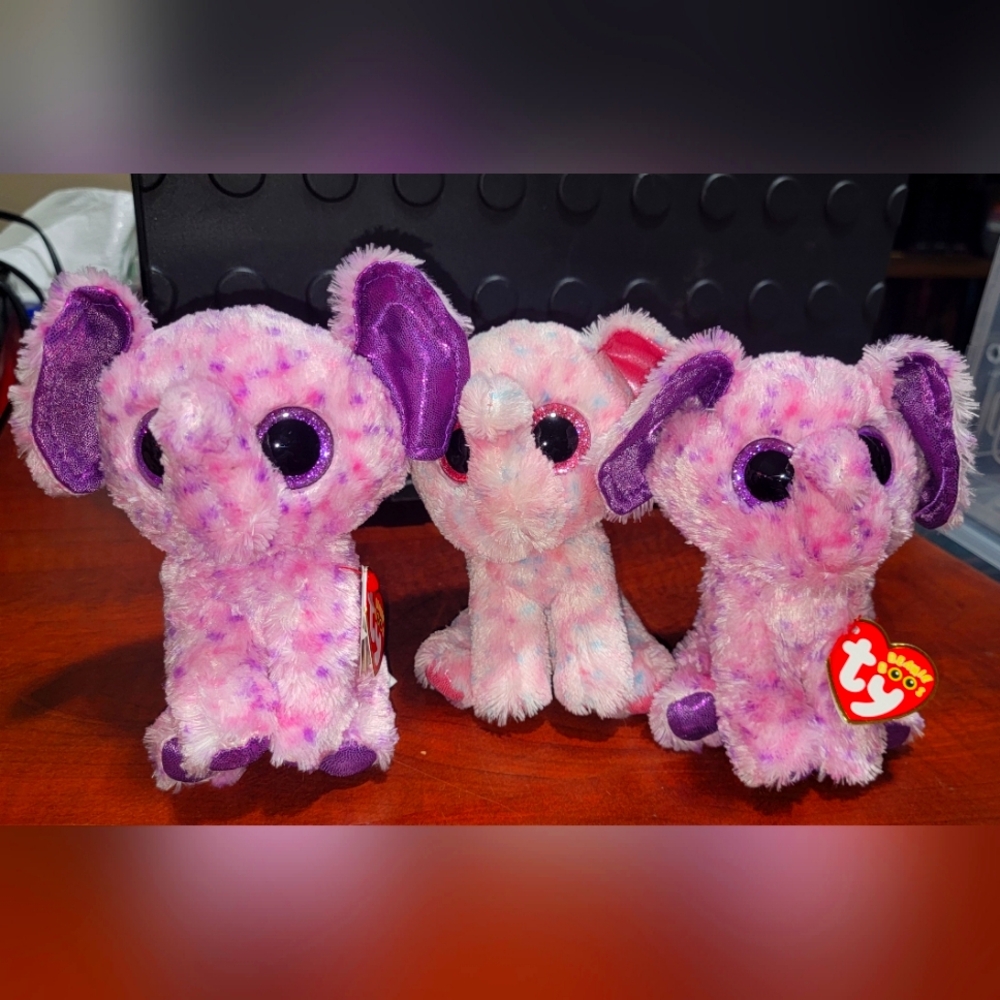 3 Elephant Beanie Boo Bundle